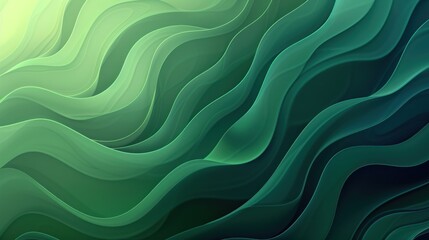 Obraz premium Abstract Green Wave Background