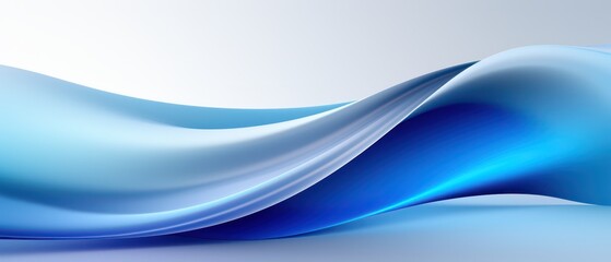 Fototapeta premium Professional 3D abstract art, gradient blue, clean lines, business feel