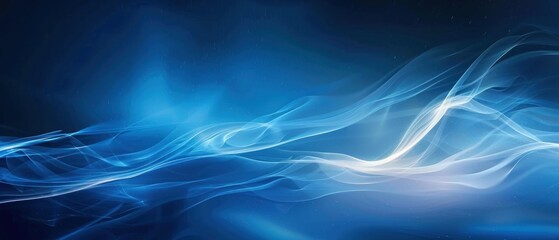 Obraz premium Abstract Blue and White Swirling Lines
