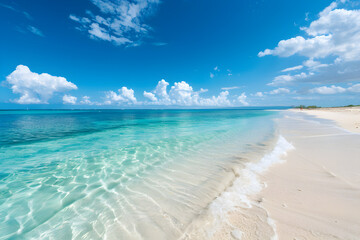 Fototapeta premium A Calm Beach with Turquoise Waters