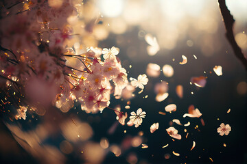 木, 植物, 桜, 春, 花びら, 花, 舞い散る花びら, Tree, plants, cherry blossom, spring, petals, flowers, fluttering petals