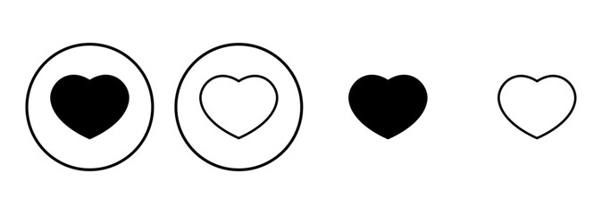 Love icon set. Heart icon vector. Like icon vector.