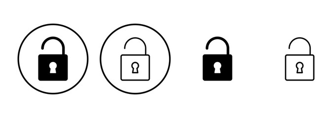 Lock icon set. Padlock icon vector. Encryption icon. Security symbol