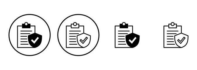 Insurance icon set. insurance symbol vector