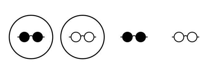 Glasses icon set. Glasses vector icon