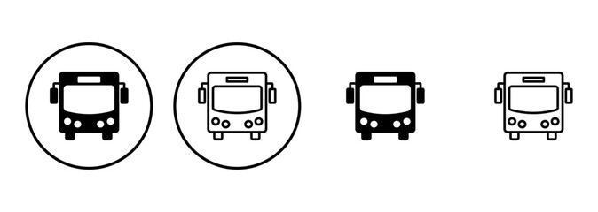 Bus icon set. bus vector icon