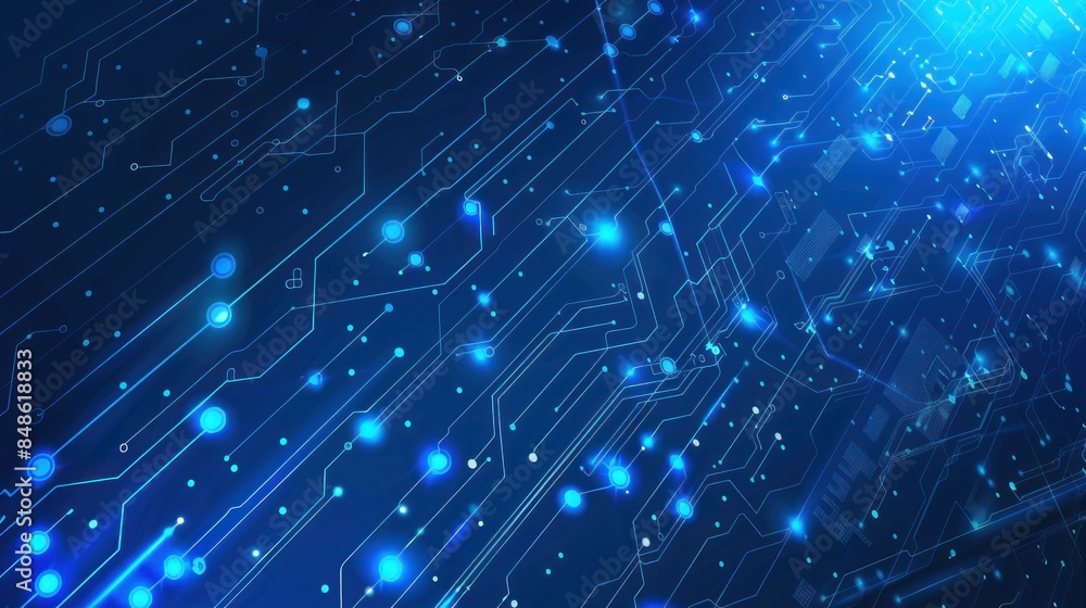 Poster electronic circuit board. technology concept ,microchip cpu processor circuit board. digital line