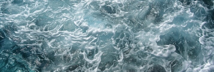 Fototapeta premium Abstract turbulent ocean waves water surface texture. Background, wallpaper, poster, banner design with copyspace