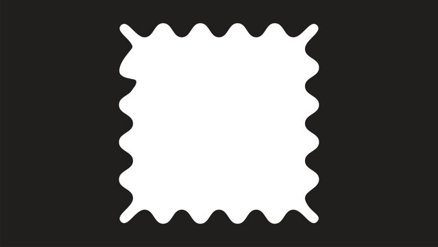 recommend clip art: The scalloped box frame template is suitable for photo frames