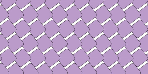 Dark Squares of Various Sizes and Shades of Purple - Geometric Mosaic Pattern, Abstract Background Template. For printing on fabric, paper, wrapping, scrapbooking, banners