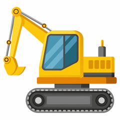 Excavator or backhoe vector illustration
