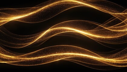 Abstract shiny color gold wave design element