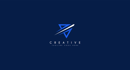 Plane with swoosh for aviation logo design vector illustration.