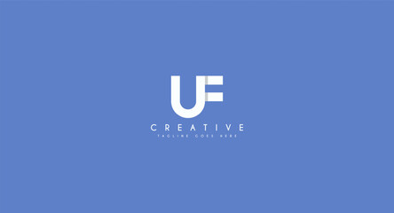 Initial Letter UF Logo design vector illustration.