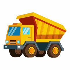 dump truck vector illustration on white back ground