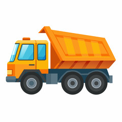 dump truck vector illustration on white back ground