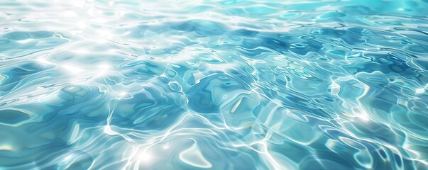 Obraz premium Shimmering Aqua, A Close-Up of Gentle Ripples and Sparkling Light on a Tranquil Water Surface