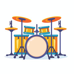 Drum illustration isolated on white background