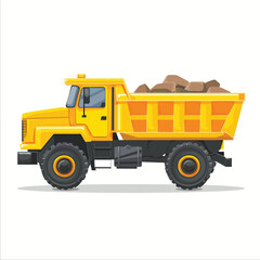 Dump Truck illustration isolated on white background