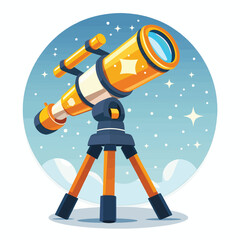 toy Telescope illustration isolated on white background