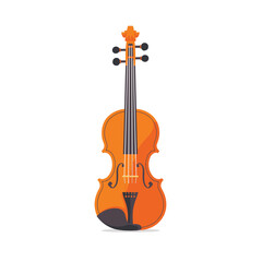 violin illustration isolated on white background