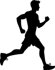 silhouette of a person running