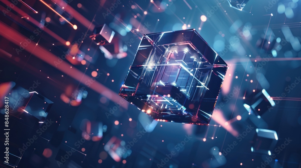 Poster electronic circuit board. technology concept ,microchip cpu processor circuit board.