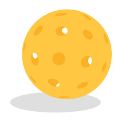 Pickleball yellow - Flat Vector Illustration - pickle ball equipment concept 