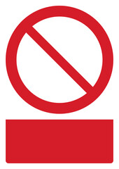 iso prohibition safety signs v2 general your custom message here portrait size a4/a3/a2/a1	
