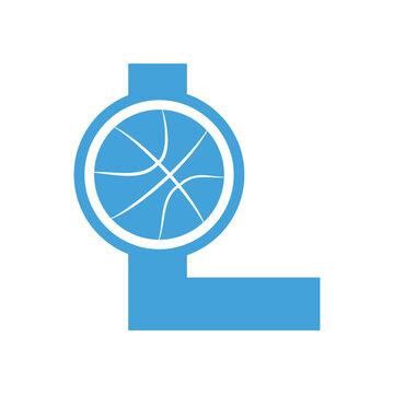 recommend clip art: Initial Basketball Logo combine with letter L vector template