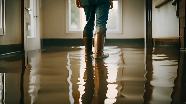 Flooded Home Interior Generative AI