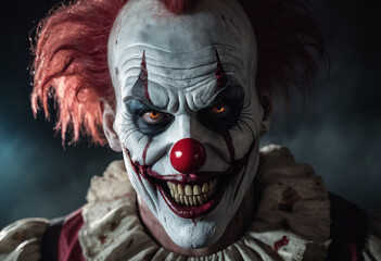 horror evil clown for halloween wallpaper