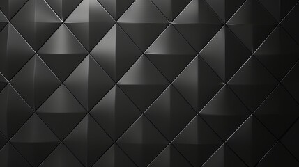 Fototapeta premium Modern Abstract Geometric Black Background with 3D Triangular Patterns and Shadows for Contemporary Design and Architecture