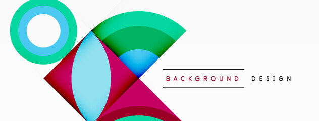 Circles and petals. Geometric beautiful abstract minimal template for Wallpaper, Banner, Background, Card, Book Illustration, landing page