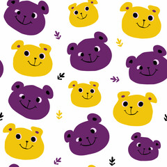 A collection of vector illustrations featuring teddy bears in an array of delightful colors