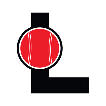 recommend clip art: cricket ball Logo combine with letter L vector template
