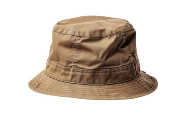 Brown Bucket Hat isolated on white background