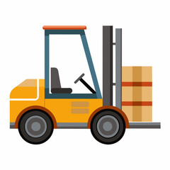 forklift truck isolated