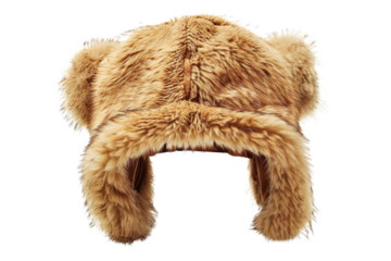 Brown Faux Fur Winter Hat with Ear Flaps