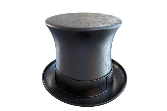 recommend clip art: Black Top Hat Isolated On Black Background