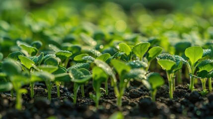 Growing Small Plants for Landscaping and Gardening A Close Up of Green Seedlings