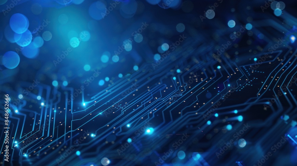 Poster electronic circuit board. technology concept ,microchip cpu processor circuit board. digital line