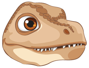 Adorable dinosaur head with big eyes