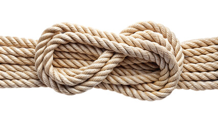 Fototapeta premium A close-up of a brown ropes on white background