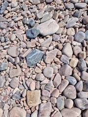 
It is a round gravel field.
