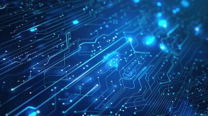 Electronic circuit board. Technology Concept ,Microchip CPU Processor Circuit Board. Digital Line