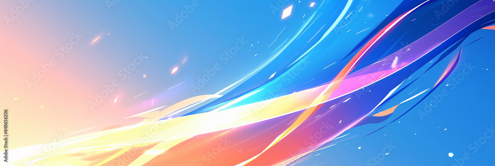 Poster bright and colorful abstract background with copy space text. dynamic and energetic design with a fu