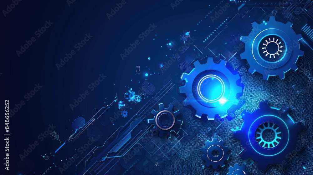 Poster electronic circuit board. technology concept ,microchip cpu processor circuit board. digital line