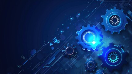 Obraz premium Electronic circuit board. Technology Concept ,Microchip CPU Processor Circuit Board. Digital Line