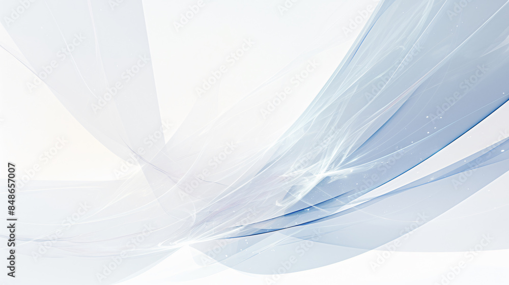 Poster abstract white background with flowing lines and copy space text. perfect for technology, business, 